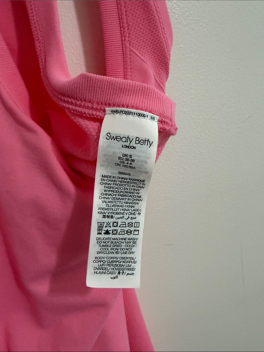 Sweaty Betty Pink Racerback Athletic Tank Top Womens Small 4-6 - Picture 4 of 5